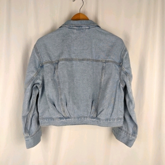 NEW Levi's Loose Sleeve Cropped Jean Jacket - Picture 6 of 8